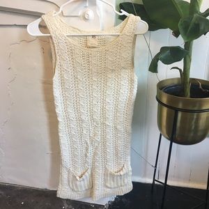 Anthropologie crochet tank sweater tunic